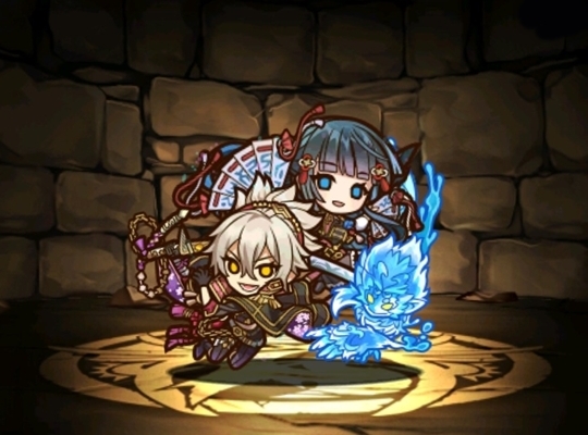 花月天将副官・双駆の緋覇那&静袮【デフォルメ】